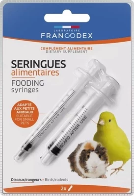 Maitinimo švirkštas Francodex 1x1ml, 1x2.5ml, 2 vnt.