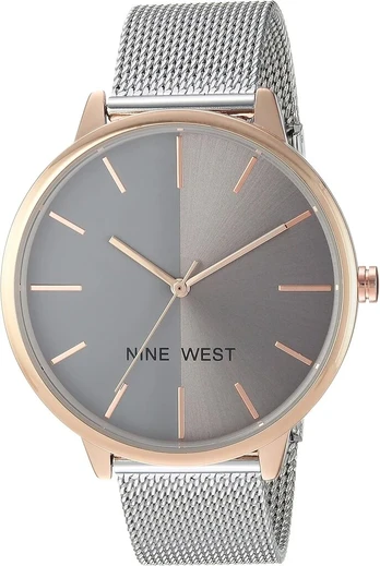 Nine West moteriškas laikrodis su tinklelio apyranke