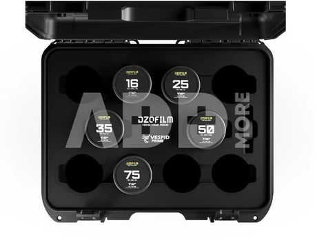 DZO Optics Vespid prime 5-lens Kit with PL & EF mount with case (16/25/35/50/75 T2.1)
