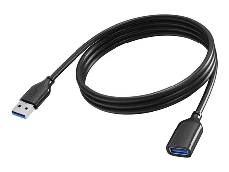 VISION 2 m juodas USB 3.0 prailginimo kabelis