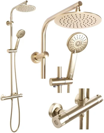 Dušo sistema su termostatu REA Bliss, Brushed Gold