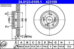 ATE 24.0123-0109.1 Brake Disc
