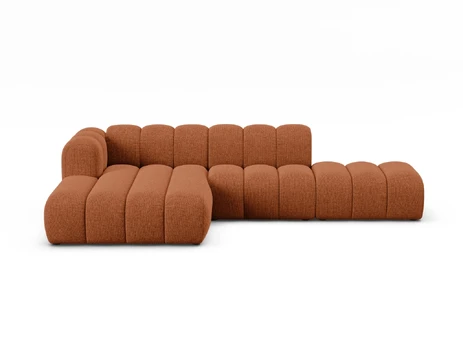 Modular Left Open Corner Sofa, "Lupine", 5 Seats, 299x177x70, Brick