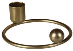 Žvakidė Splendid Orbi, metalas, 3.3 cm, aukso kaina