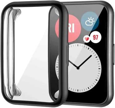 Silikoninis dėklas Huawei Watch Fit 2, juodas