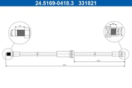 Stabdžių žarnelė ATE 24.5169-0418.3 kaina