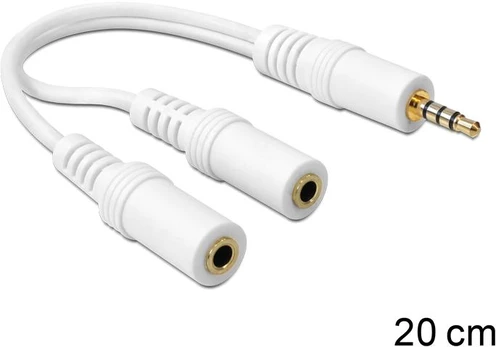 Delock Adapteris MINIJACK 4PIN-2x MINIJACK 3.5mm(F) 3PIN