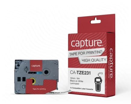 Capture 36 mm x 8 m juodas ant