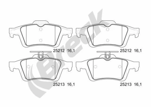 BRECK 25212 00 702 00 Brake pad set