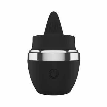 Teazers Mini Tongue Black - Compact Intimate Vibrating Device, Silicone