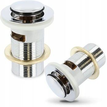 Automatinis praustuvo kamštis su perpylimu 1 1/4" chromas