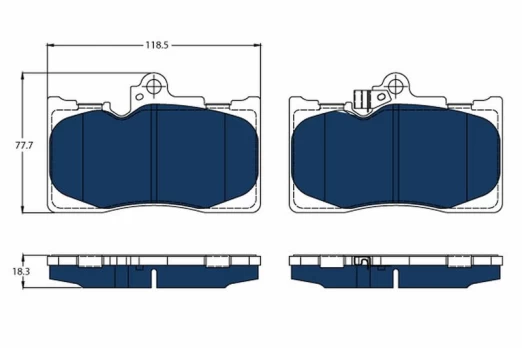 TRW GDB3398BTE Brake pad set
