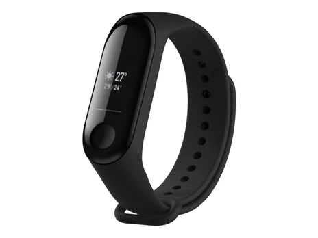 FIXED Silicone Strap for Xiaomi Mi Band 3/4, juodas