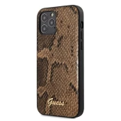 Originalus Guess dėklas Guhcp12Lpusnsmlbr Iphone 12 Pro Max rudas Script Python kolekcija kaina