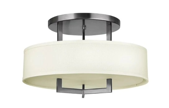 Elstead Lighting lubinis šviestuvas Hampton 3, sidabrinės/smėlio spalvos