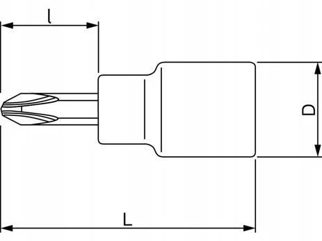 Bahco 1/4'' Pozidriv Pz2 antgalis