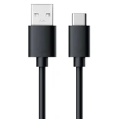 Kabelis USB Realpower USB-A - USB-C 0.6 m Juodas (255650) kaina