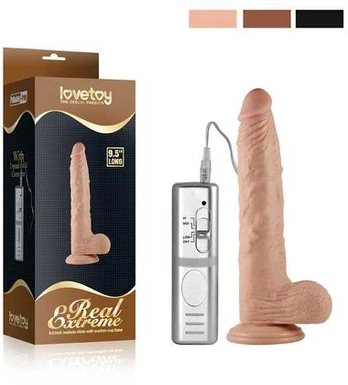 Lovetoy 9 colių itin stiprus vibruojantis dildo