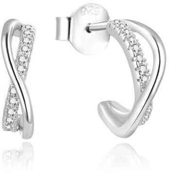 Beneto Elegant sidabrinis earrings with zircons AGUP2052