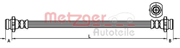 Stabdžių žarnelė METZGER 4111272