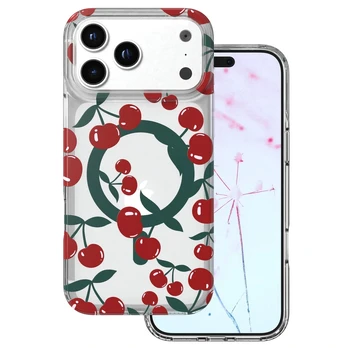 Dėklas Telforceone Cherry Mag case for iPhone 17 Pro Max 6,9'' transparent
