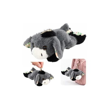 Lean Toys Pilkas Sensory Weighted Plush Donkey Keychain with Beads (17cm)