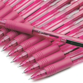 Zebra Pen Z-grip Smooth ištraukiamas rašiklis - rožinis (20 vnt.)