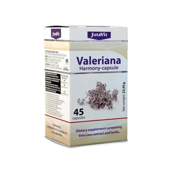 JutaVit Valeriana Harmony valerijonas + pasiflora + apyniai miegui, 45 kapsulės