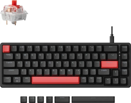 Lemokey X6, Red backlight, Keychron Red Switch, Black, US