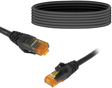 8P8C CAT6e UTP Connection network Cable (patchcord) 10m juodas