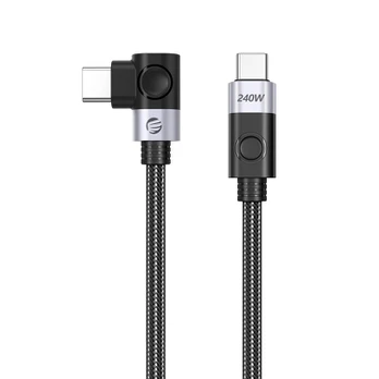Orico CW240 USB-C to USB-C PD 240W 1m Angled Cable - Juodas