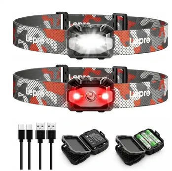 LEPRO 320023-2 USB Headlamp, 2 vnt.