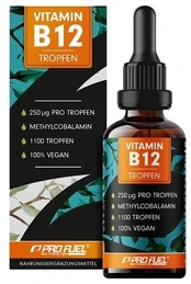 Vitaminas B12 lašai ProFuel 50 ml, 1800 lašų