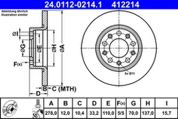 ATE 24.0112-0214.1 Brake Disc