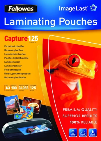 Laminavimo plėvelė Fellowes Laminating Pouch PREMIUM ImageLast 125 µ, 303x426 mm - A3, 100 vnt