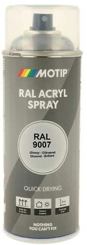 Motip Ral 9007 high gloss pilkas aliuminio