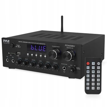 Stereo stiprintuvas PDA69BU su Bluetooth, FM radiju ir USB