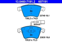ATE 13.0460-7191.2 Brake pad set