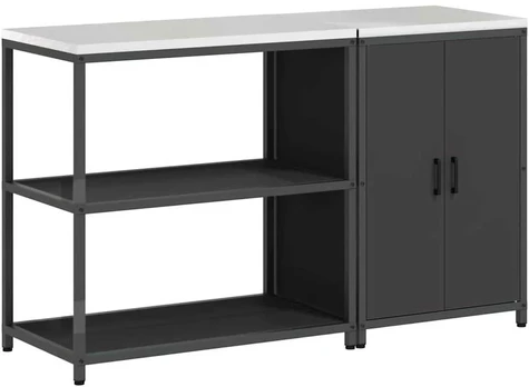 Virtuvės saugojimo rinkinys 2 pcs Juoda 150 x 50 x 92 cm