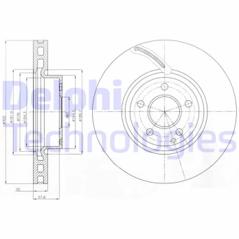 Stabdžių diskas DELPHI BG9075C