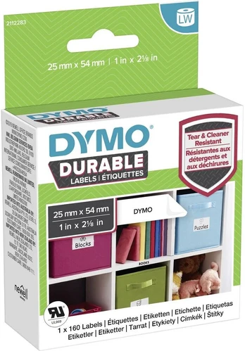 Originalios Dymo Durable etiketės 54x25 mm 2112283 baltos