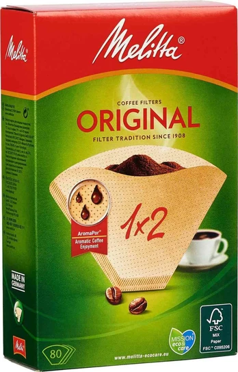 Kavos filtrai MELITTA 1x2/80 rudi