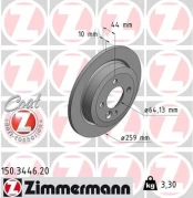 Stabdžių diskas ZIMMERMANN 150.3446.20 kaina