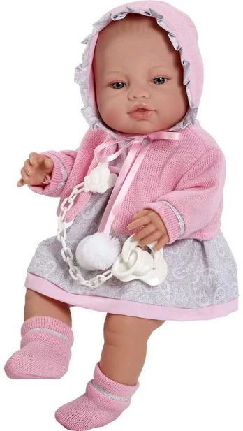 Prabangi lėlė kūdikiui Berbesa Amanda 43cm