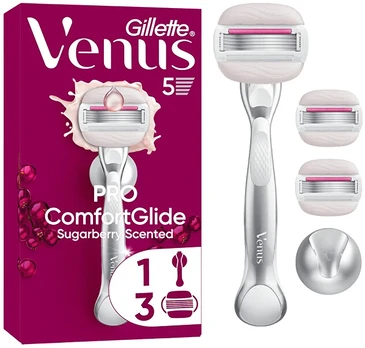 Gillette ComfortGlide Sugarberry razor + 3 heads