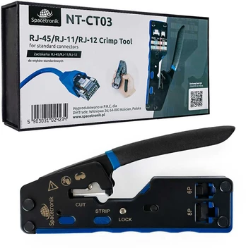 Spacetronik Zaciskarka RJ45/RJ12/RJ11 (NT-CT03)