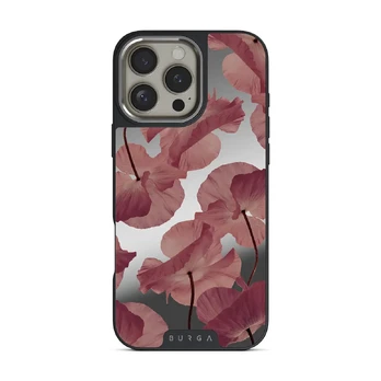 Tender Kiss - iPhone 16 Pro Max Case, Elite Mirror Dark (MagSafe) / Silver