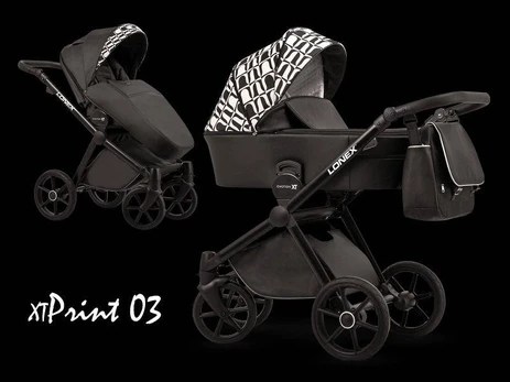 Vaikiškas vežimėlis LONEX EMOTION XT Print03 2in1