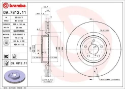 BREMBO 09.7812.11 Brake Disc kaina