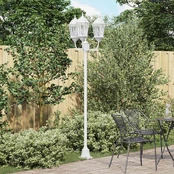 Sodo Šviesos Stulpas 3-Lamp E27 Baltas 220 cm Aliuminis kaina